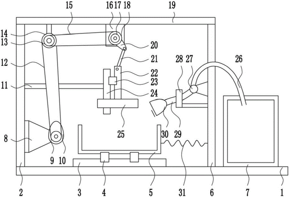 Environment-friendly crushing device for building waste wood blocks