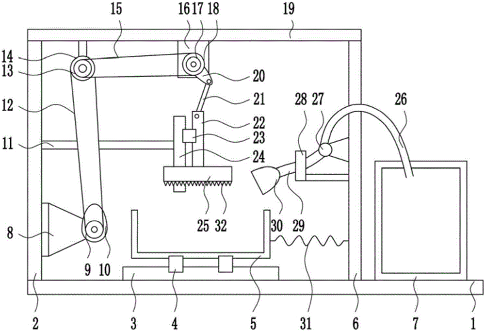 Environment-friendly crushing device for building waste wood blocks