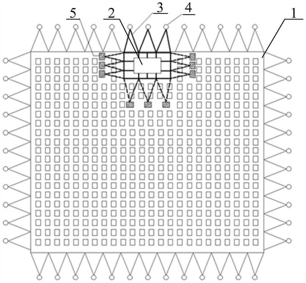 Position adjustment method of floating photovoltaic power station and its floating platform and photovoltaic floating body square array