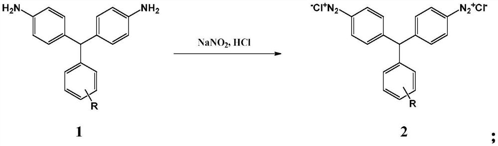 Weak acid red bisazo dye and preparation method thereof