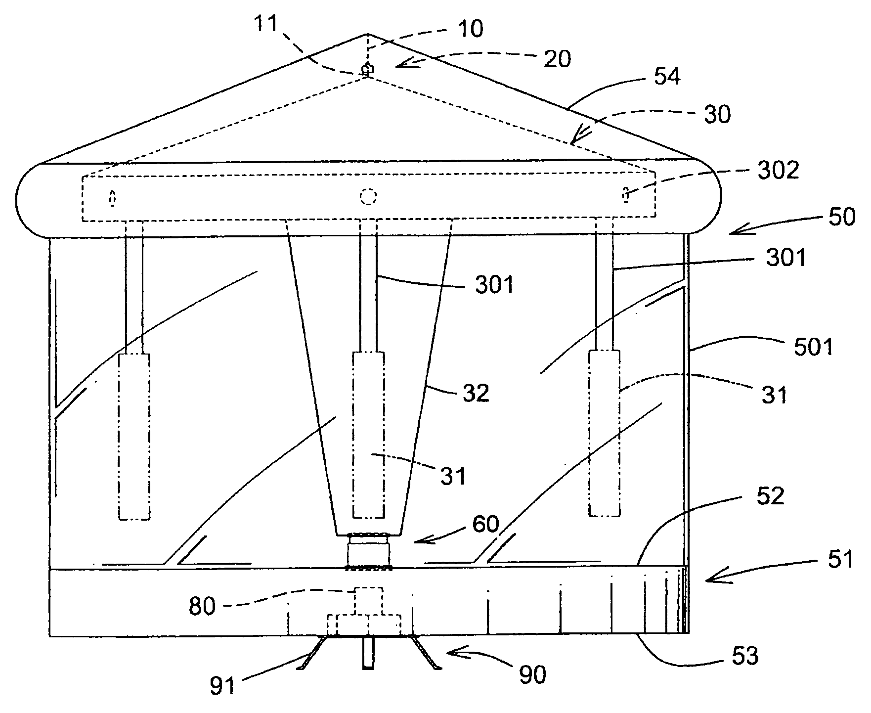 Rotating inflatable ornament