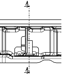 Mounting structure for automobile auxiliary frame at front section of engine cabin boundary beam