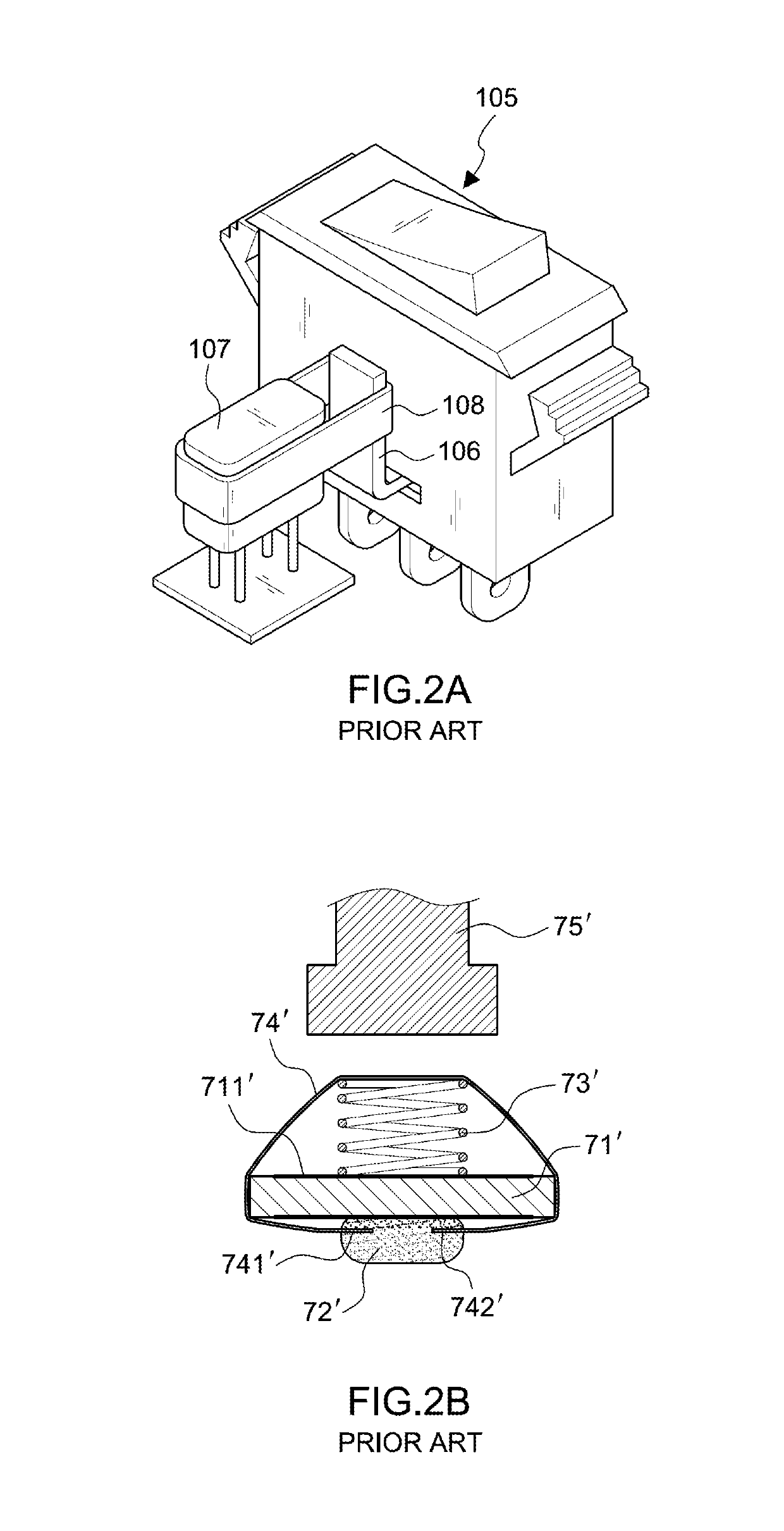 Anti-surge structure built in switches