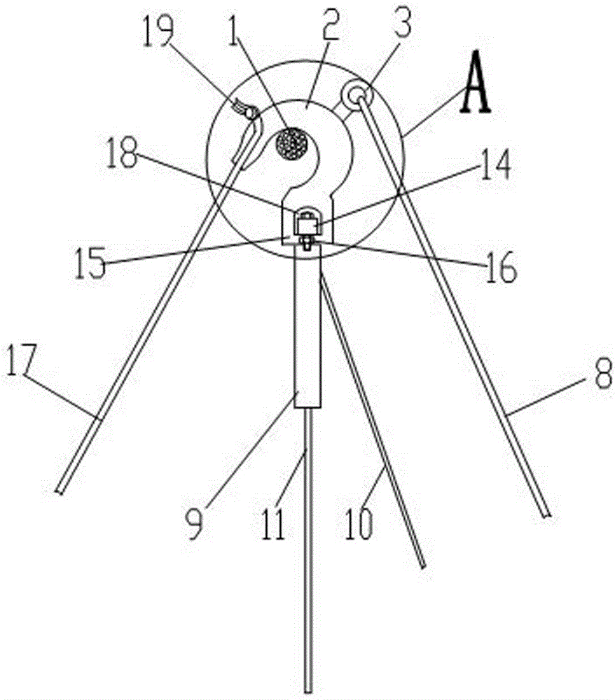 Hanging ladder for maintaining electric transmission wire