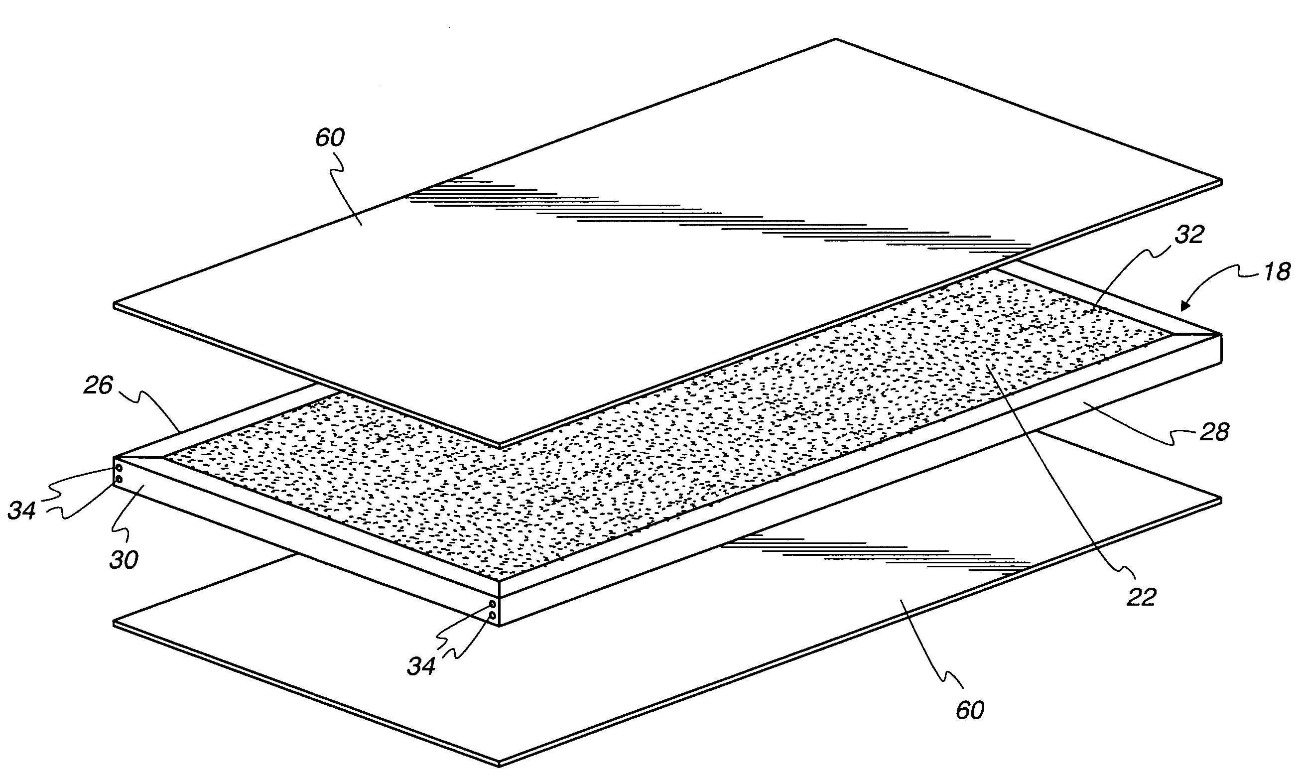 Composite door, door core and method of manufacture