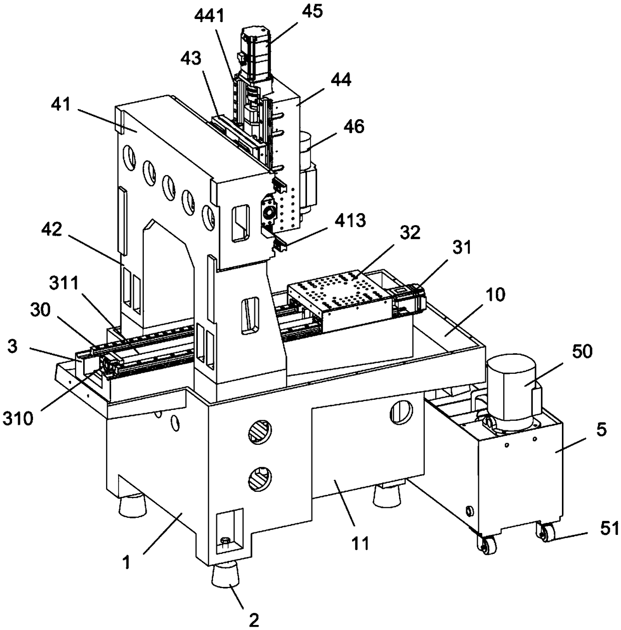 Numerical control milling machine tool suitable for automatic operation