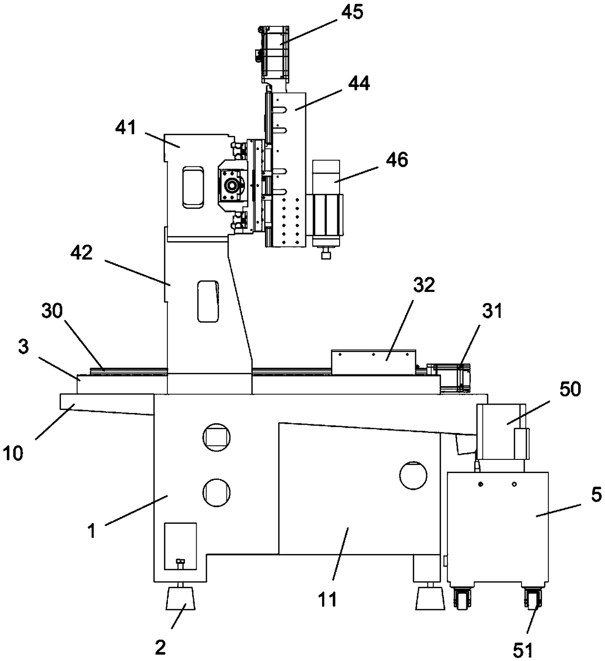 Numerical control milling machine tool suitable for automatic operation