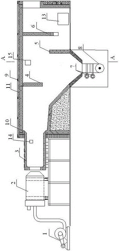 Pulverized coal hot blast stove for drying grain