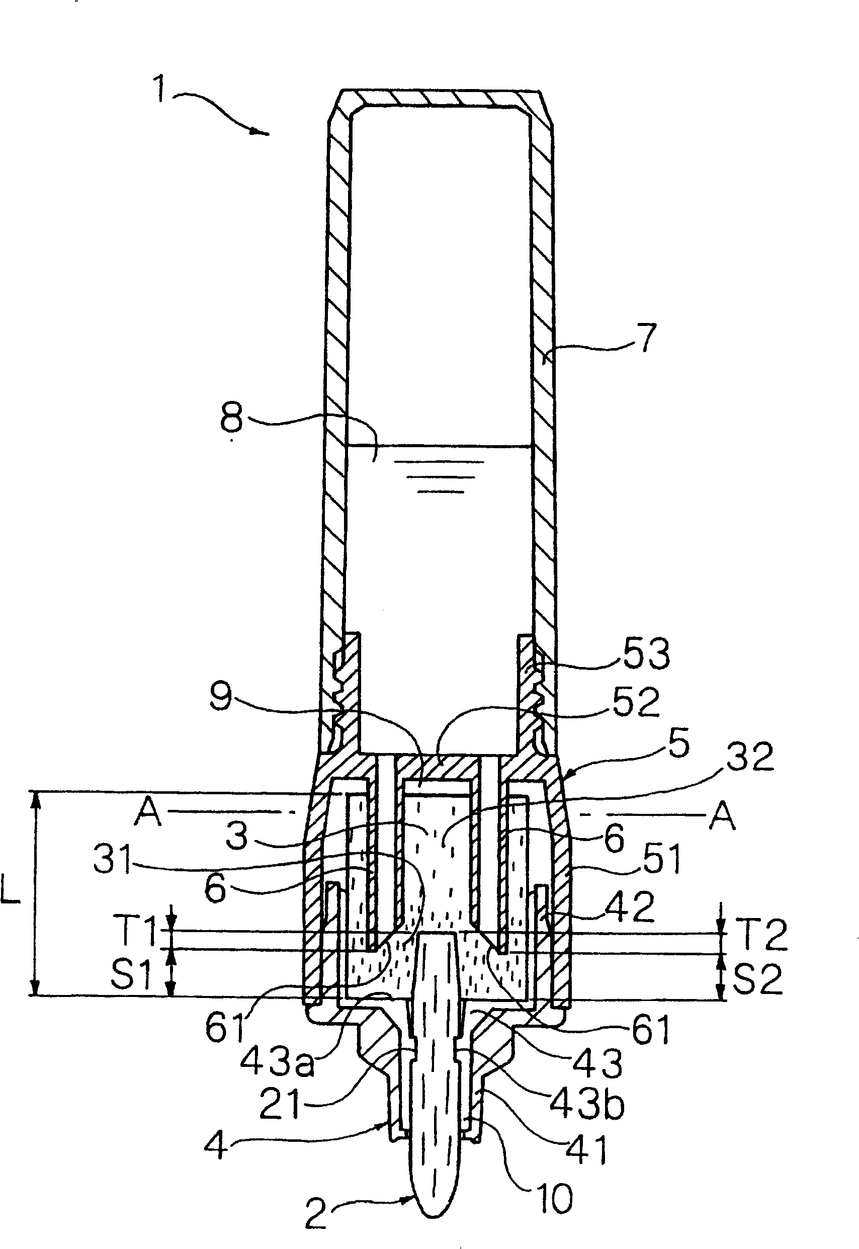 Direct-fluid-supply writing implement