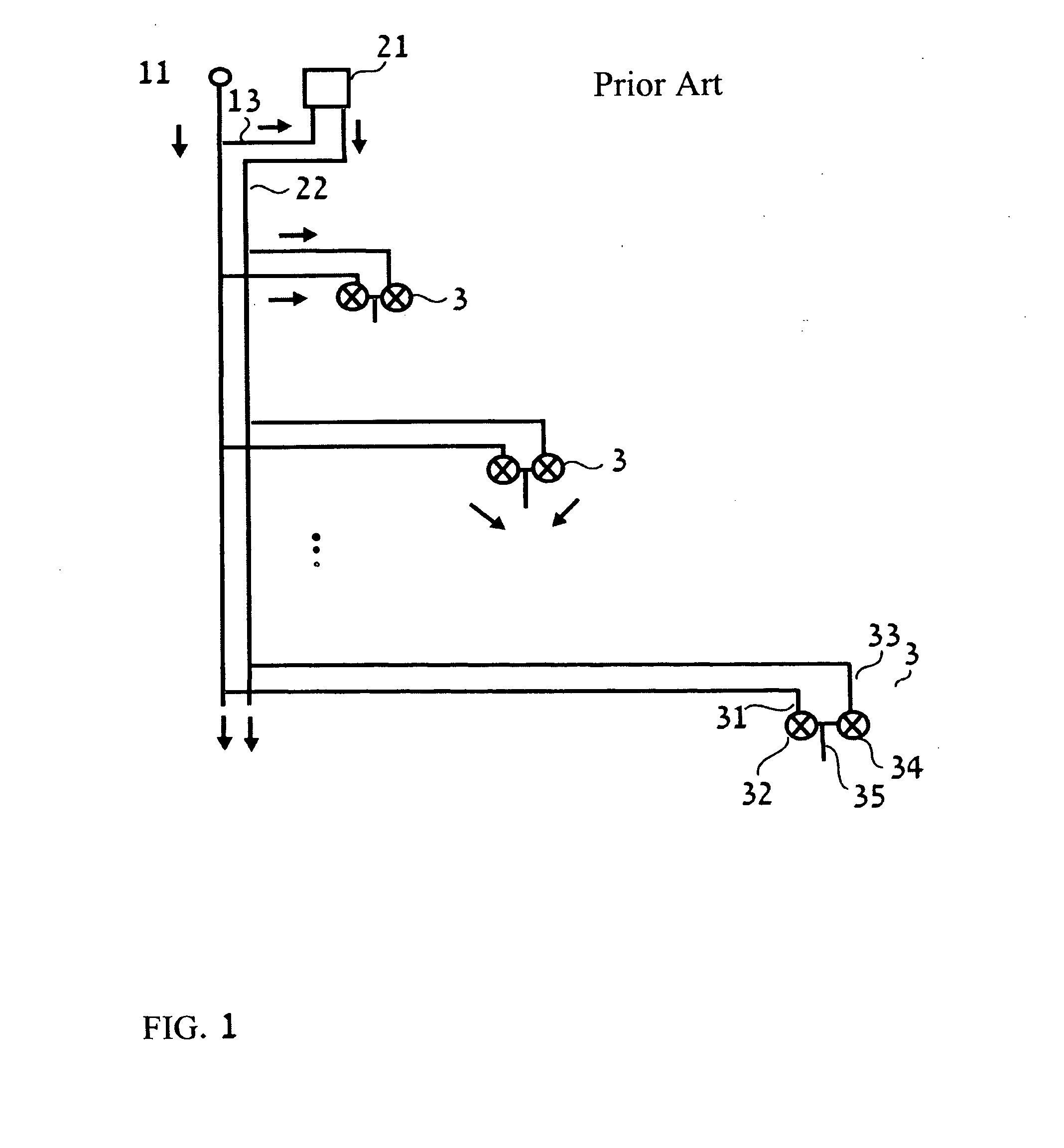 Water supply system with recirculation