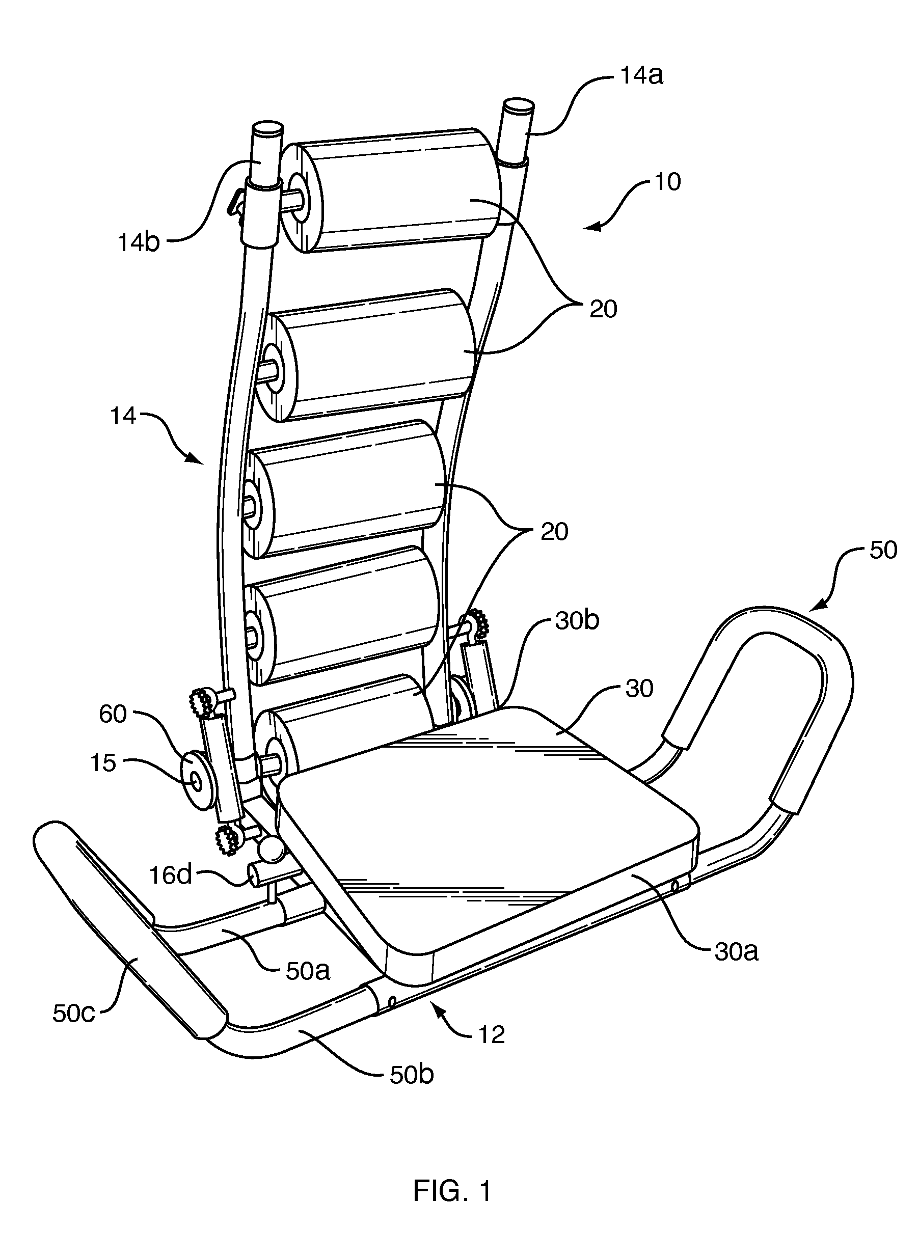 Abdominal exerciser with rotatable seat and tandem pulley features