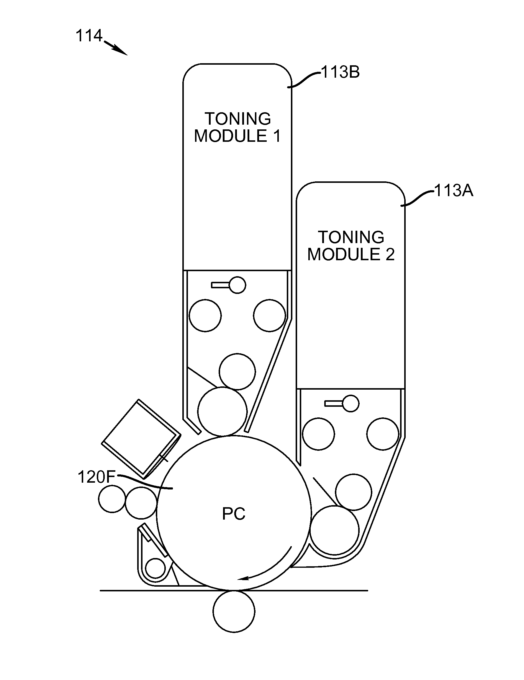 Multicolor electrophotographic print engine