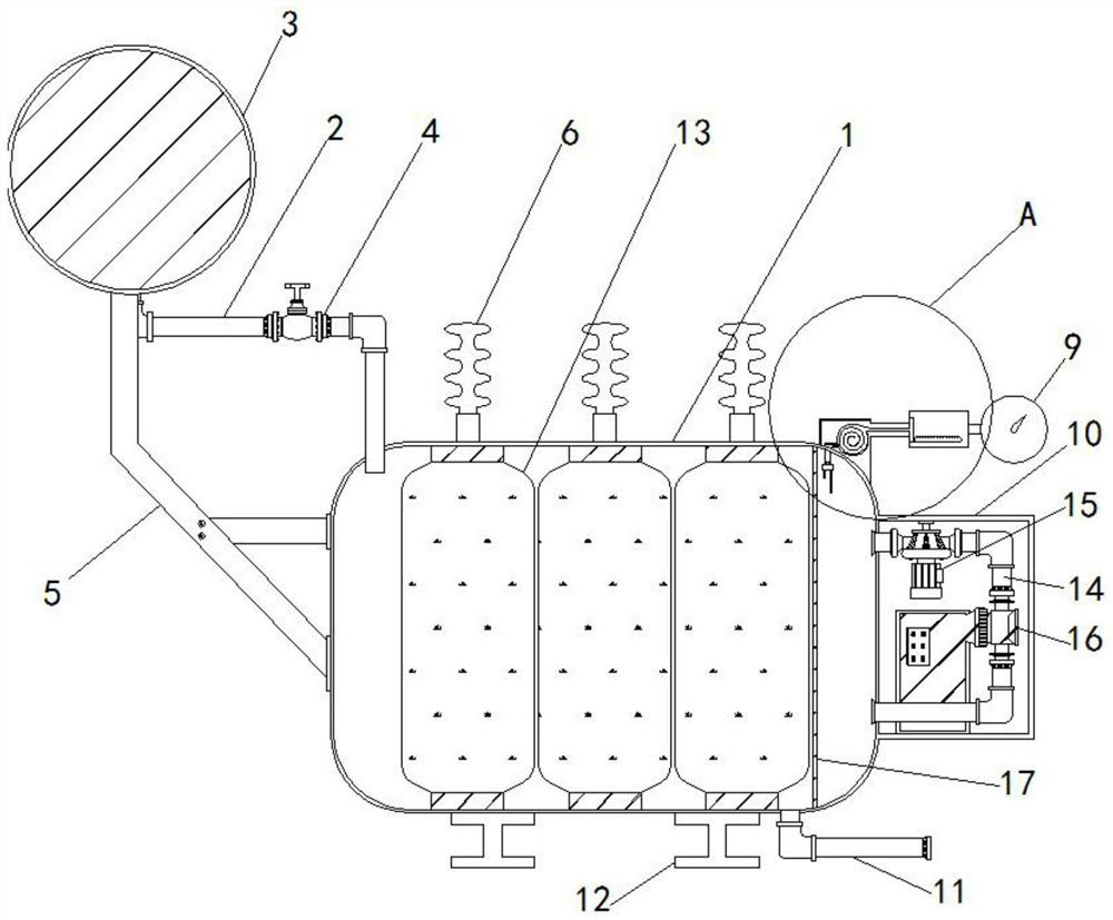 A top-layer oil temperature monitoring device and oil temperature monitoring method of an oil-immersed transformer