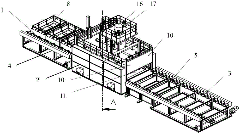 Harmless classification-free solid waste splitting decomposition device and splitting decomposition method