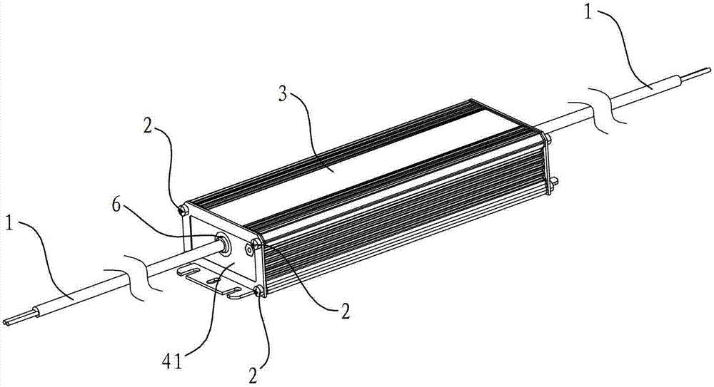 Light-emitting diode (LED) drive power supply and adhesive pouring method thereof