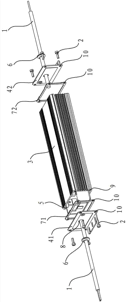 Light-emitting diode (LED) drive power supply and adhesive pouring method thereof