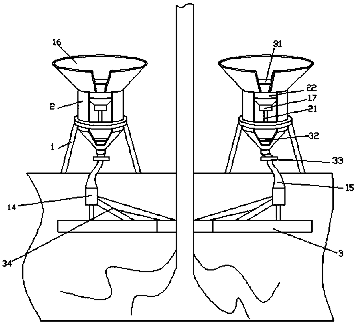 Drip irrigation device for field planting of pear trees