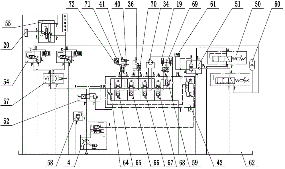 Hinging-type bidirectional-driving self-loading-and-unloading rubber-wheel transporting vehicle