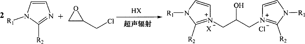 Hydroxyl-containing bivalent imidazole type ionic liquid, preparation method thereof, and application thereof