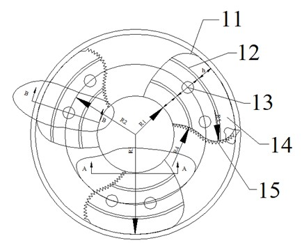 Gas-liquid two-phase helical flow generating device in pipeline