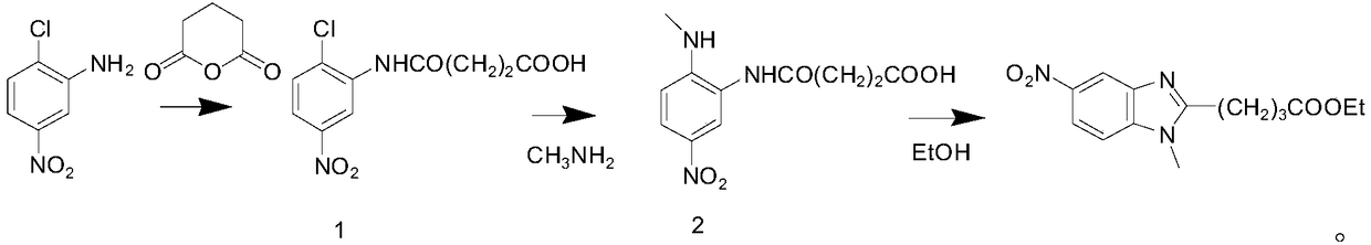 Method for synthesizing bendamustine hydrochloride intermediate