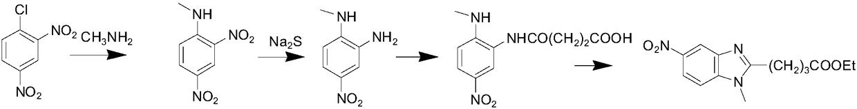 Method for synthesizing bendamustine hydrochloride intermediate