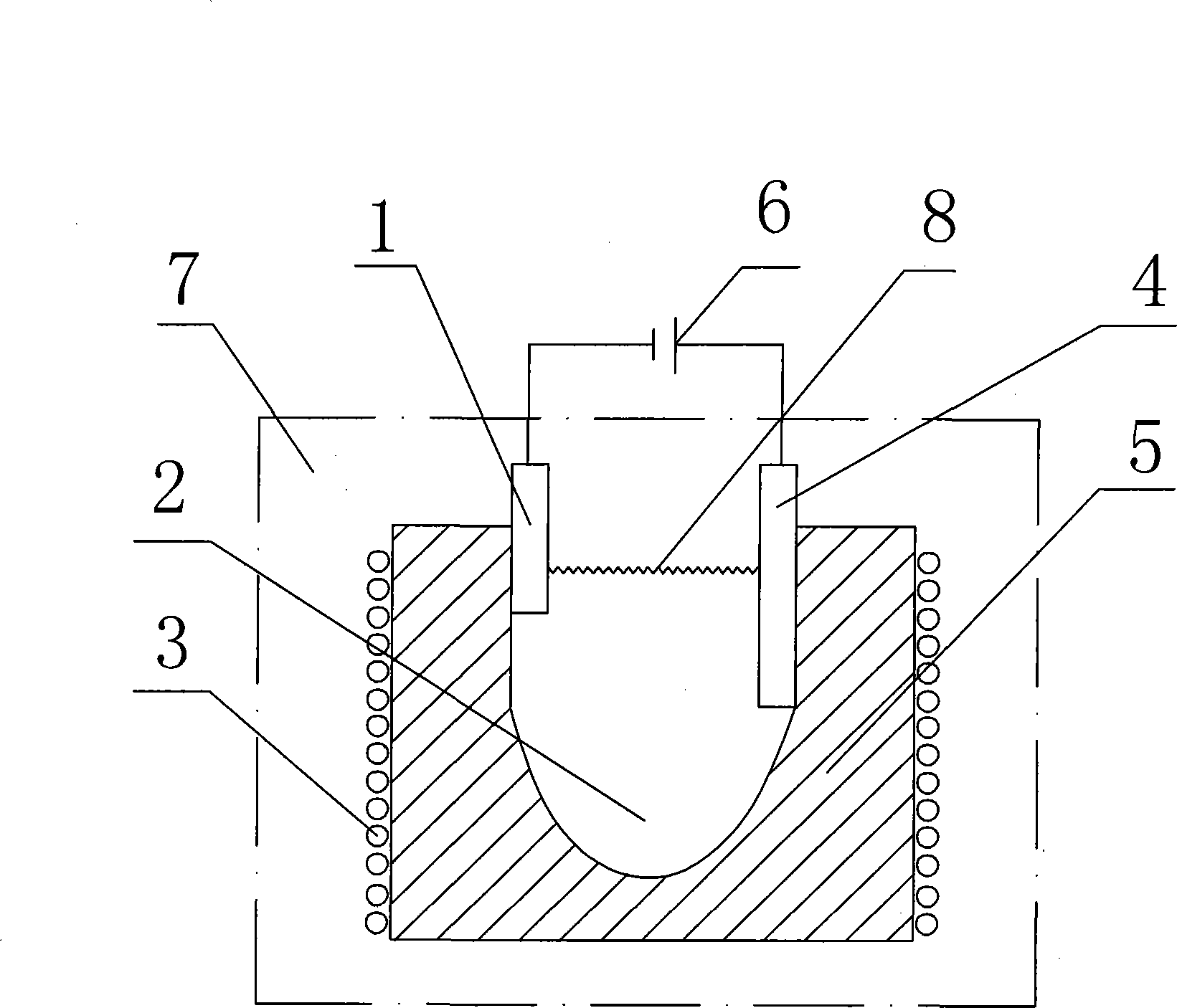 Electric plating synthesis method for diamond under atmospheric pressure