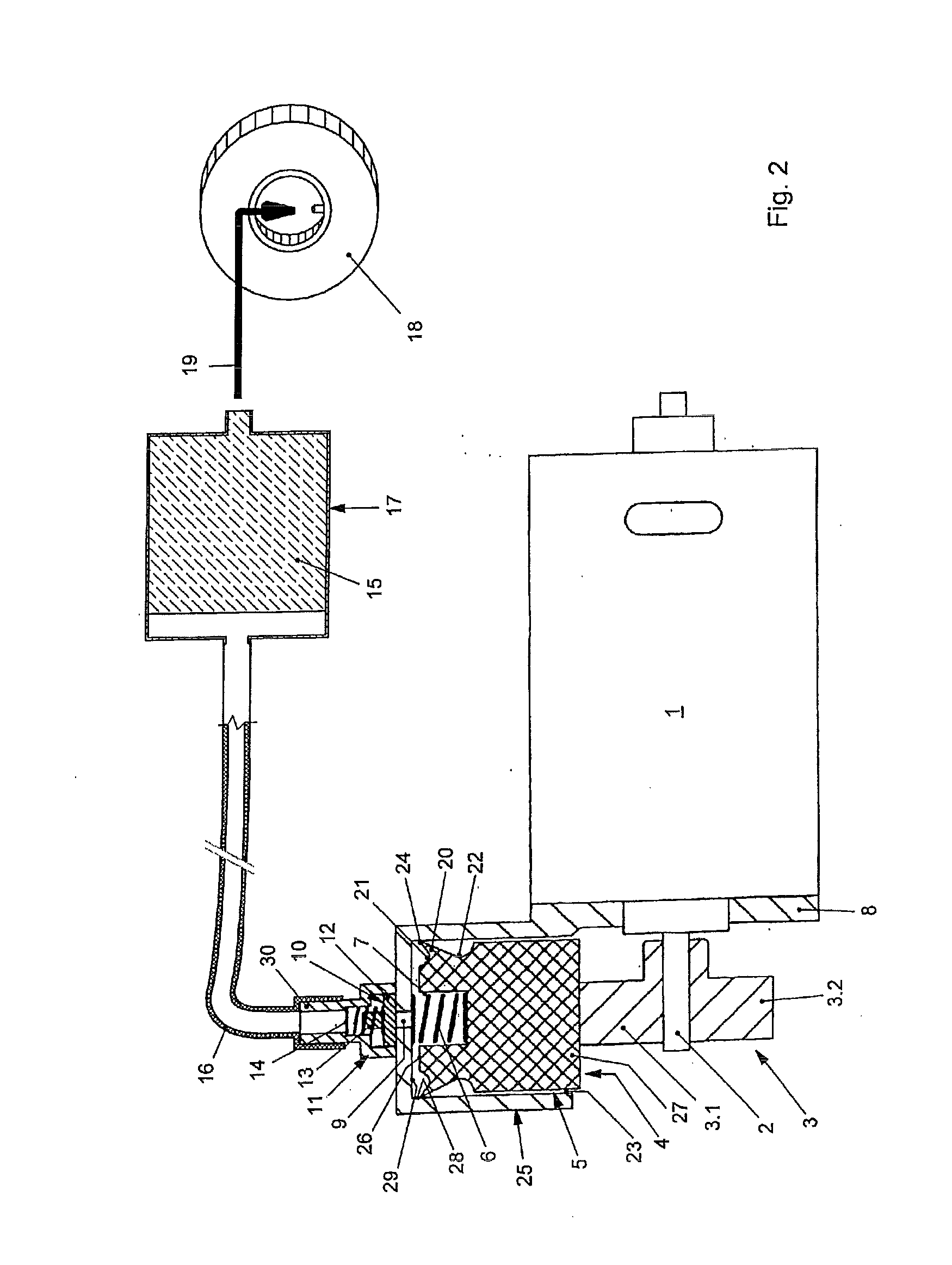 Device for delivering a gas