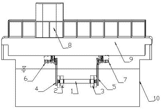 Bidirectional forced vibration experimental apparatus for deep sea riser segment model under action of uniform flow