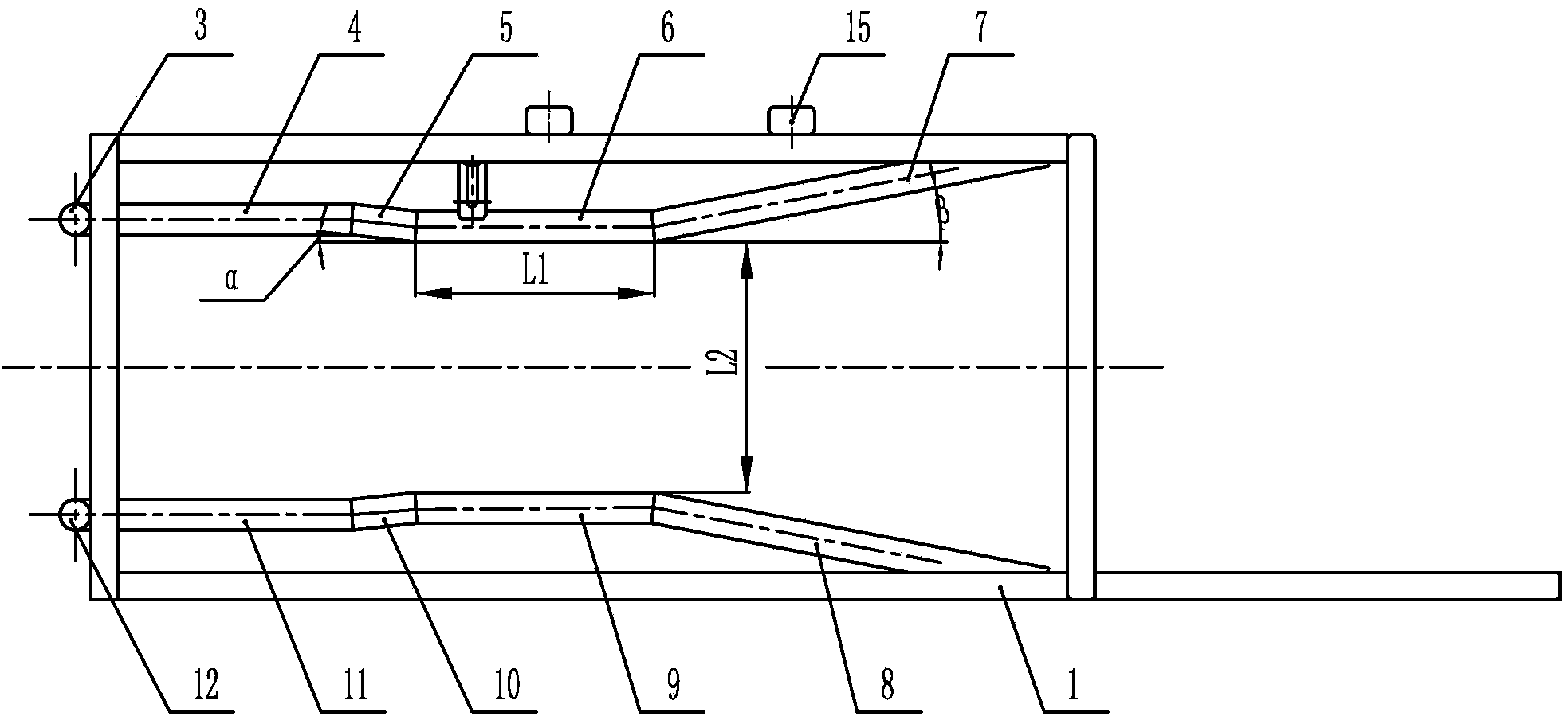 Road cone put-away and release device of automatic traffic cone put-away and release trolley