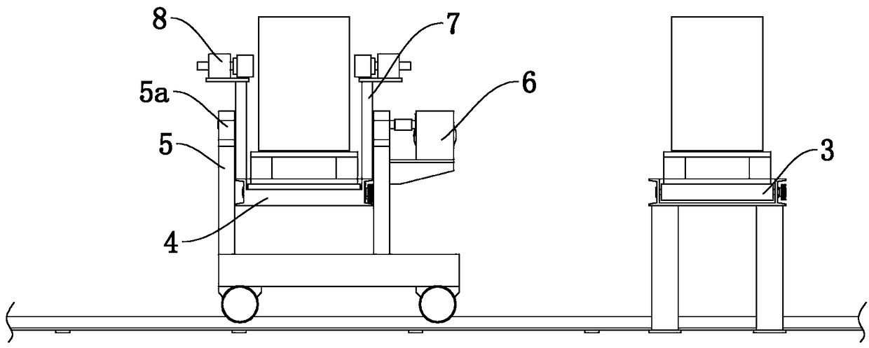 Single tipping type material bin replenishing system for new energy automobile magnetic steel raw material batching equipment