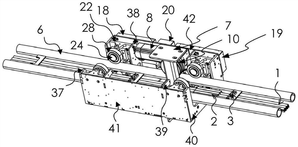 Multi-suspension driving system of rail robot