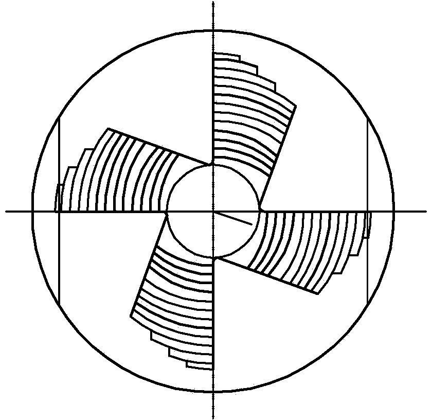 Machining method of wheel groove semi-finish milling cutter