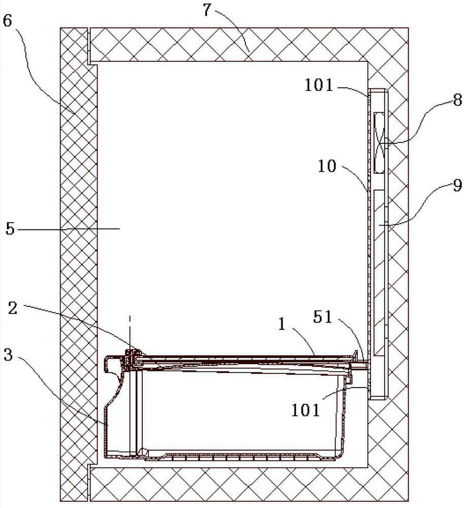 Freshness retaining and sealing device and refrigerator