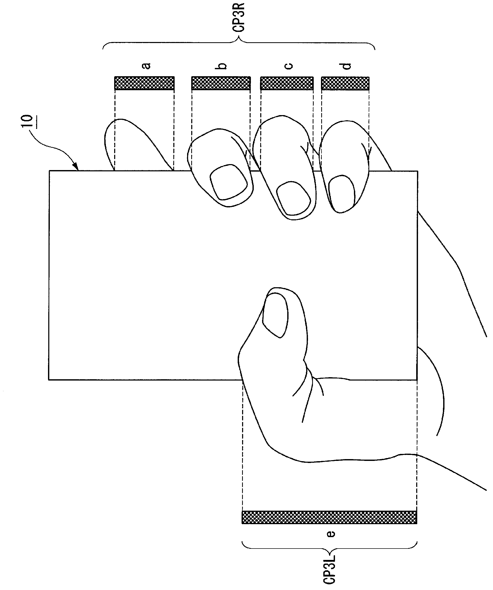 Mobile terminal device and display method for touch panel in mobile terminal device