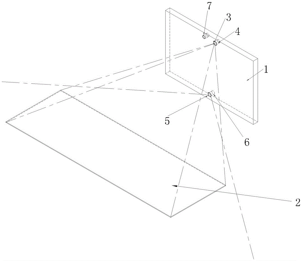 Laser projection virtual keyboard system achieved by diffractive optical elements and operation method