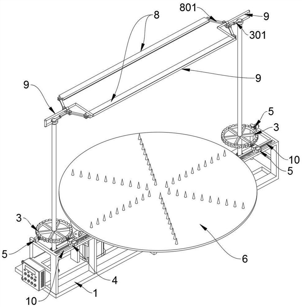 A fan collection disc rotation cutter