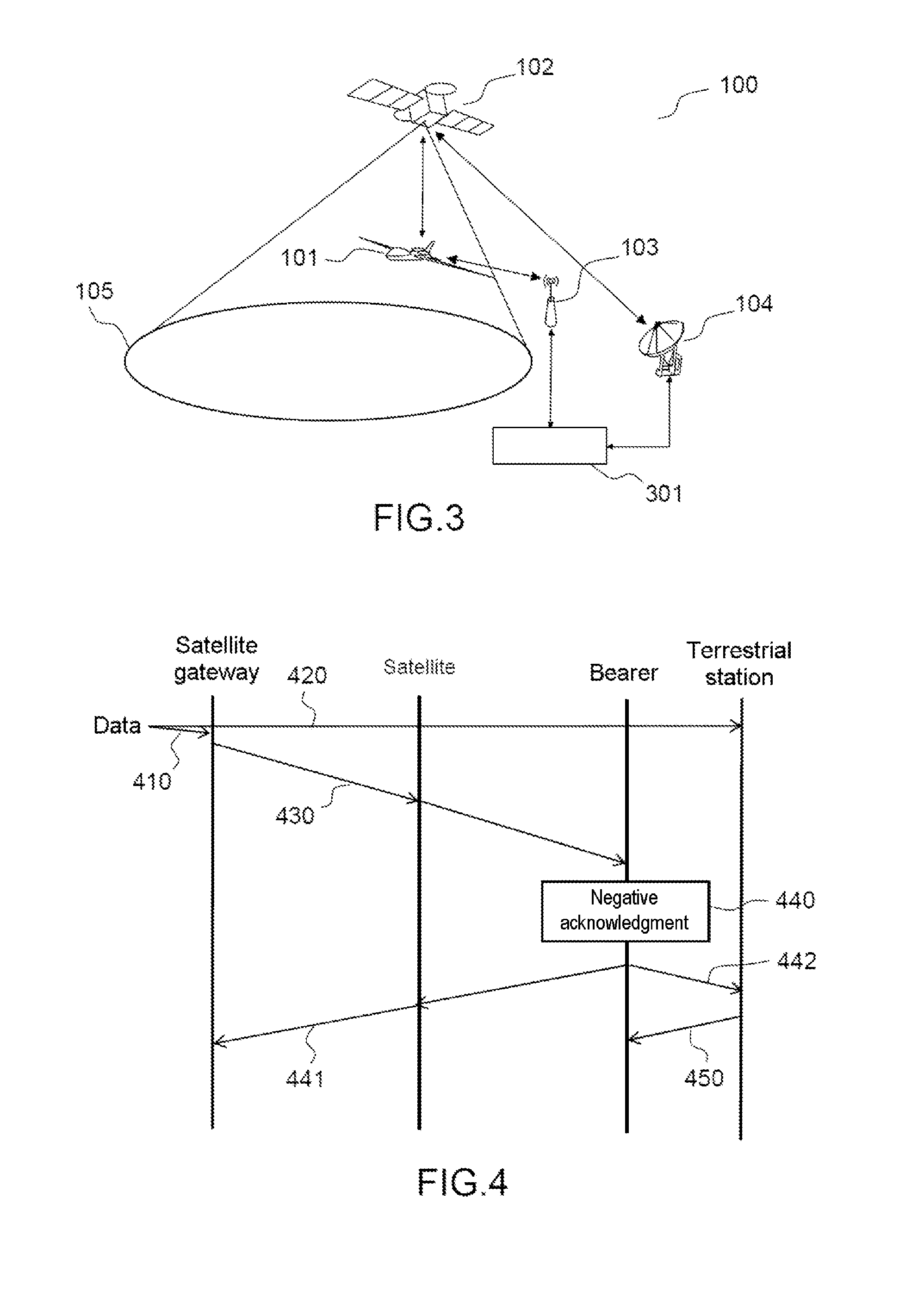 Method and system for communication in a hybrid satellite/terrestrial network