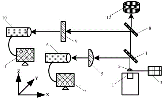 Online monitoring device for micro-optics lens in semiconductor laser to be precisely adjusted and using method of online monitoring device