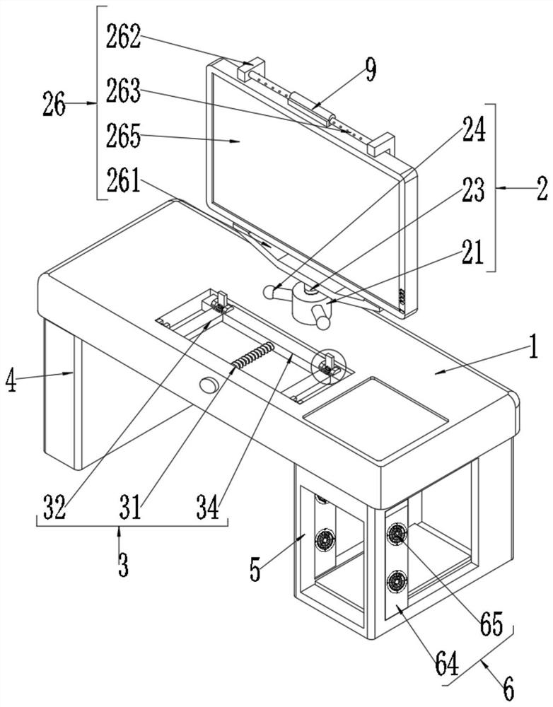 Computer workbench with efficient office function