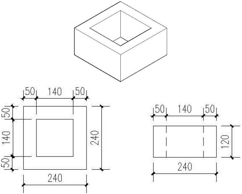 Rural masonry structure assembled integral type ring beam-constructional column combination technology