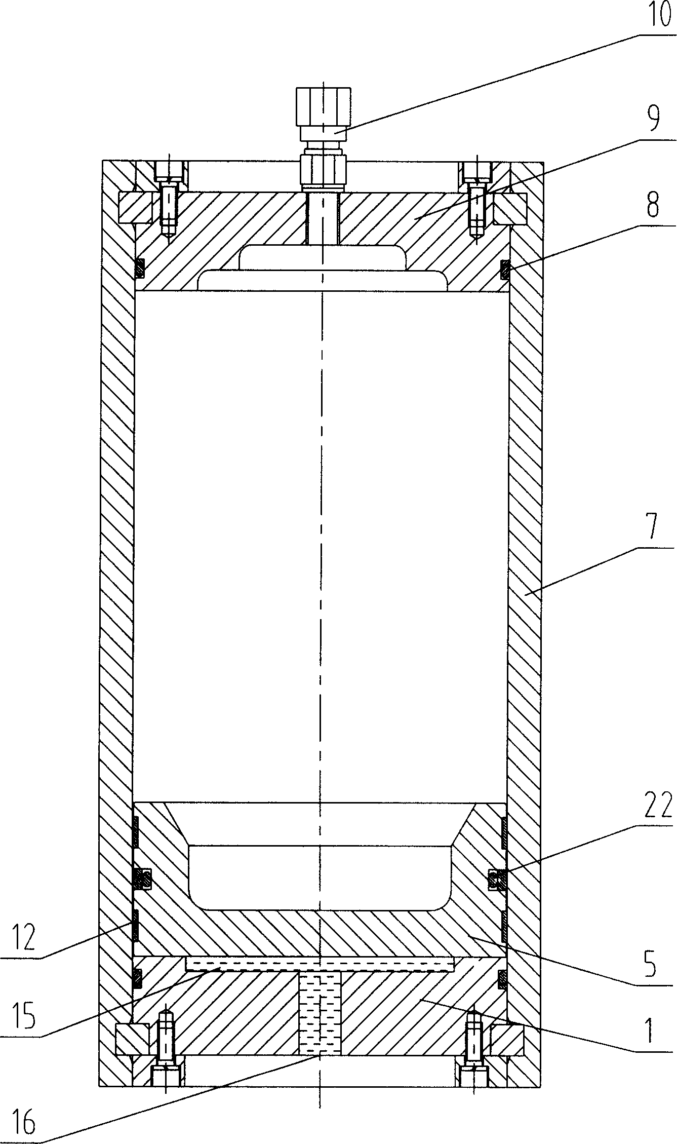 Piston type energy accumulator