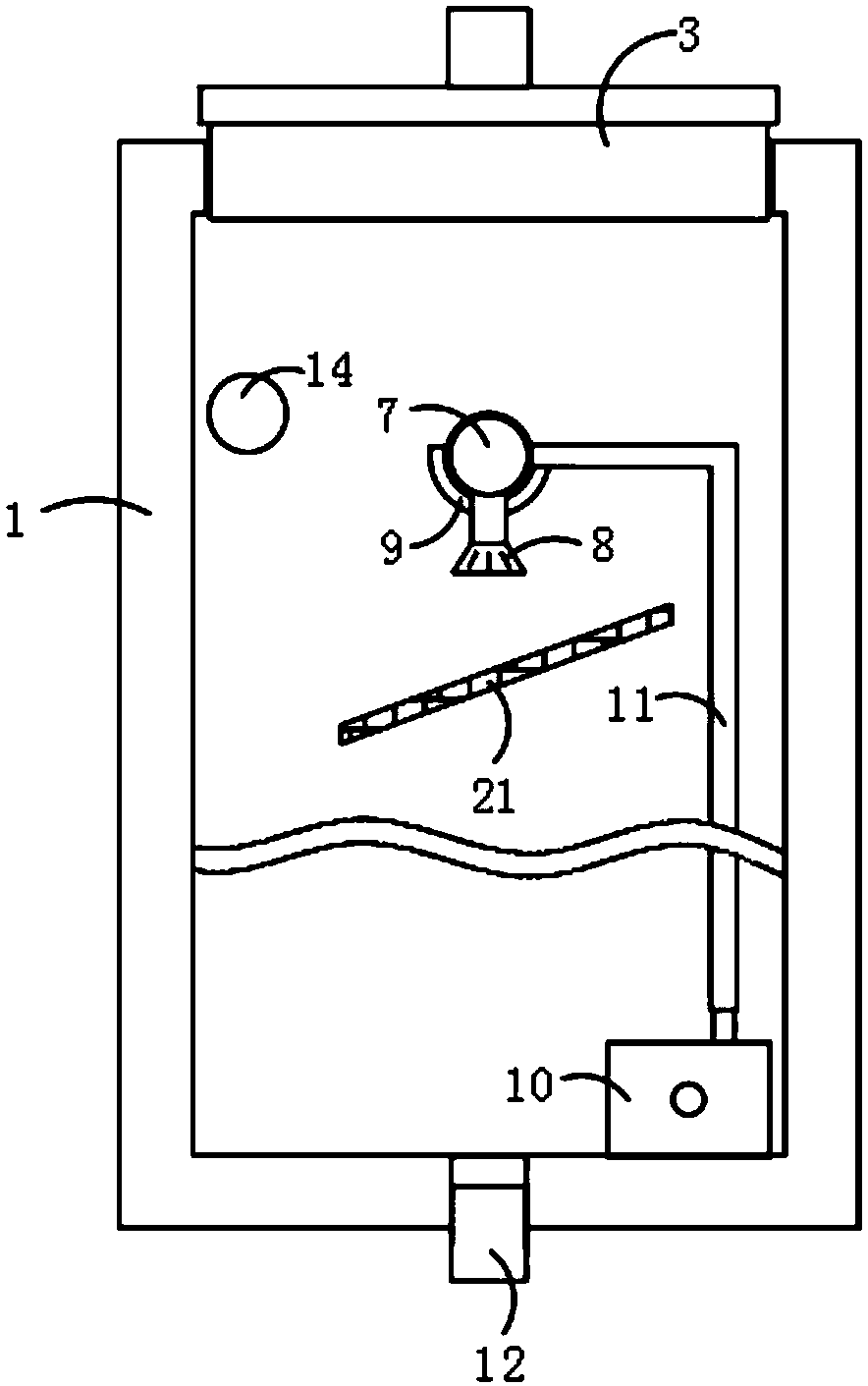 Acid gas discharging device for papermaking workshop