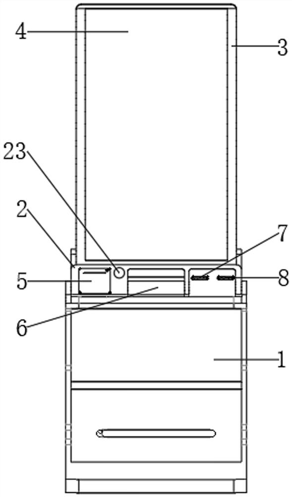 Large-size arc-shaped transparent display self-service terminal