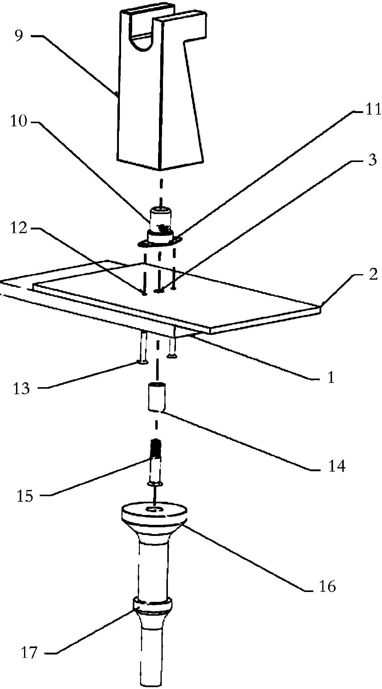 Boeing aircraft airtight support plate nut installation process device and process