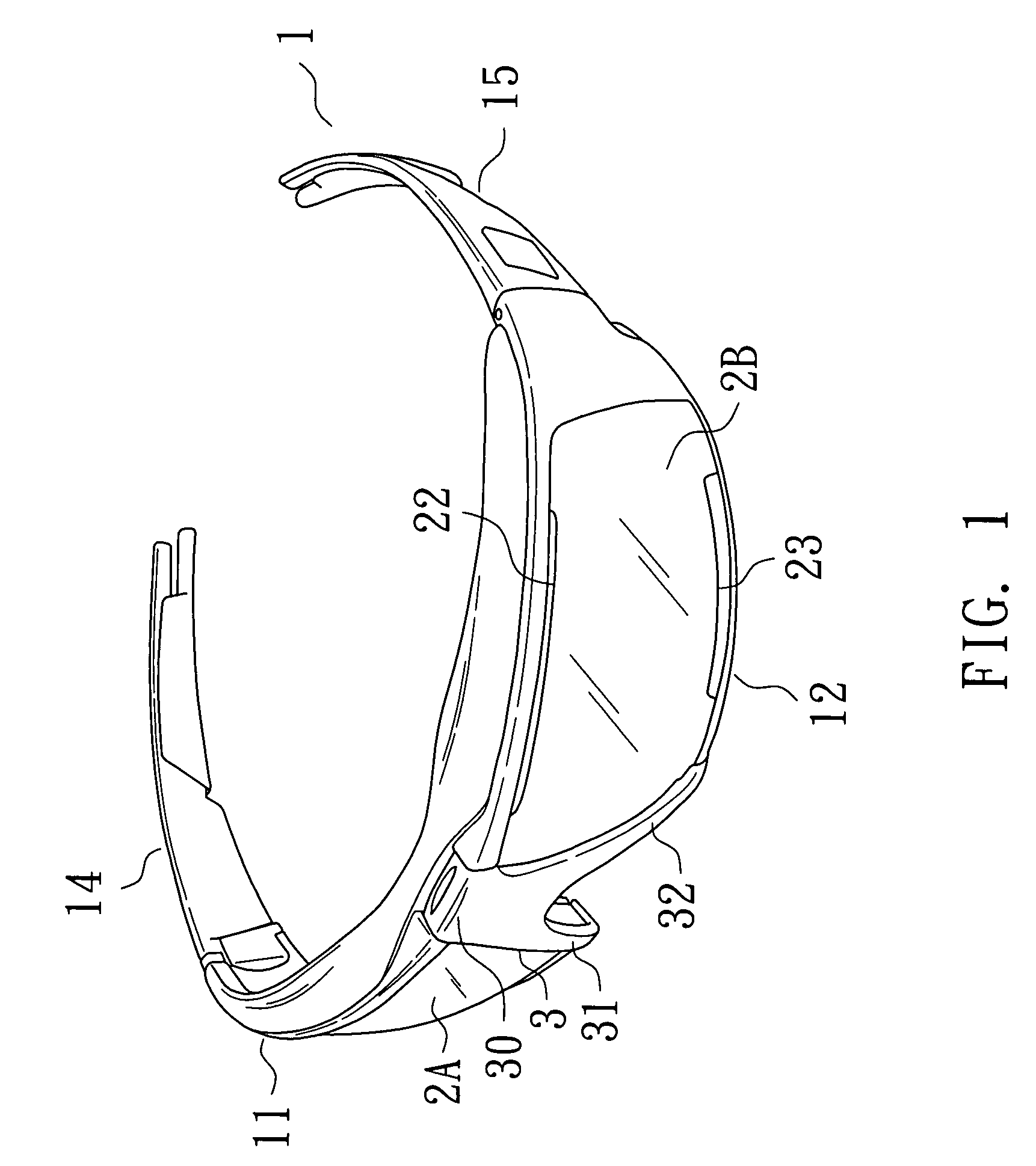 Assembling structure for glasses