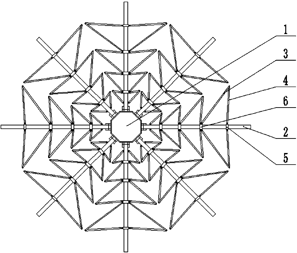 Rigid hinge connecting variable-topology folding and unfolding mechanism with crank block as folding and unfolding unit