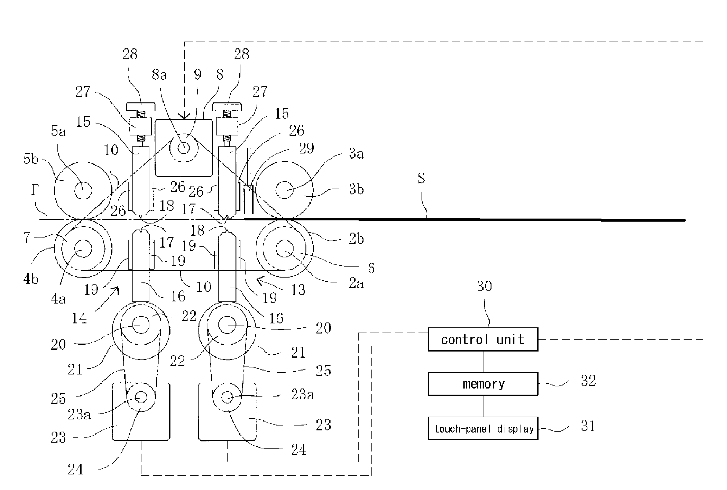 Machine for forming at least one crease on cover before attachment to book binding