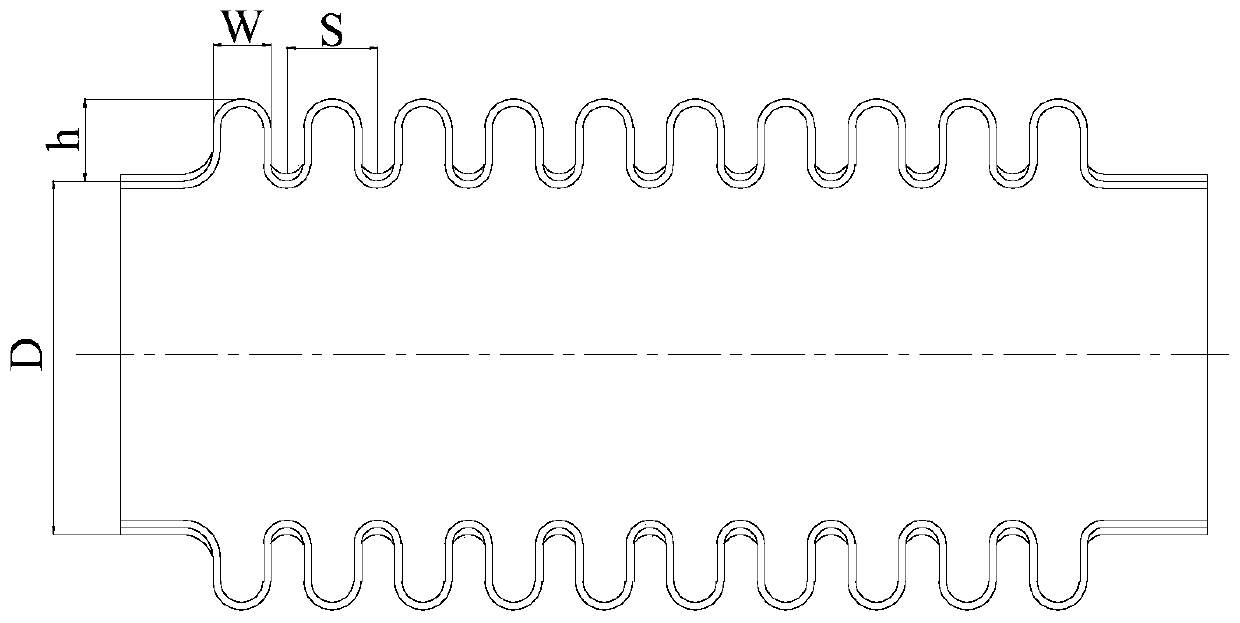 A metal corrugated hose with axial reinforcing ribs and its forming method