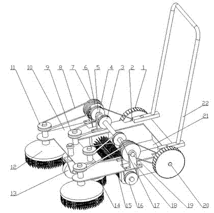 Manually-pushed anti-reversing automatic sweeper